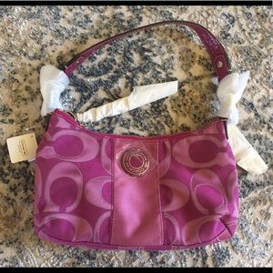 Authentic Coach Sis Outline “C” Sateen Demi purse